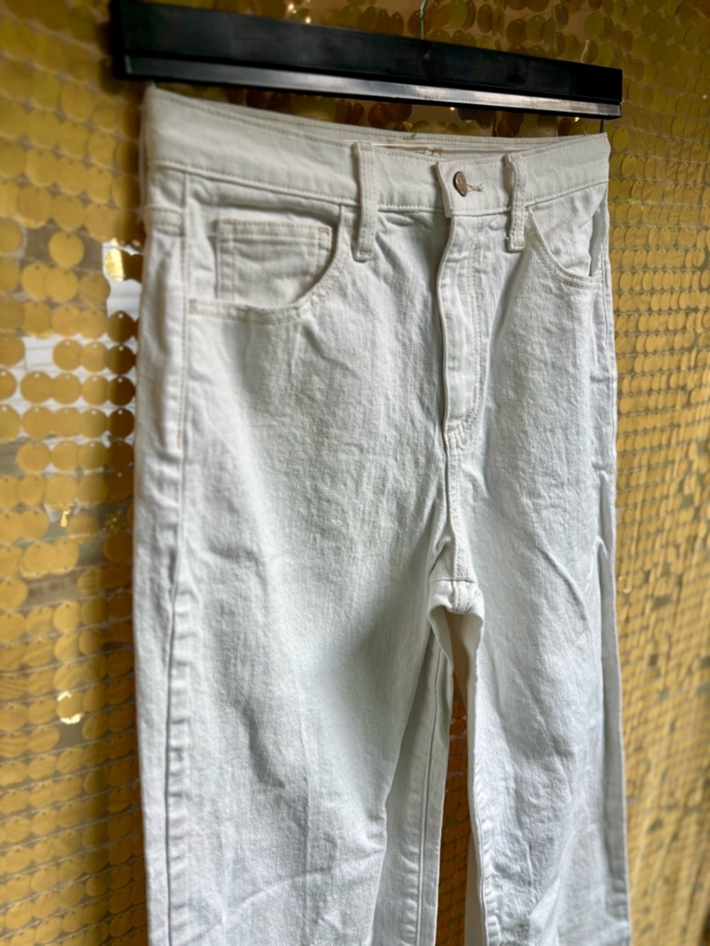 Universal Thread High Rise Wide Leg White Denim Jeans Size 6R NWOT - Picture 15 of 16